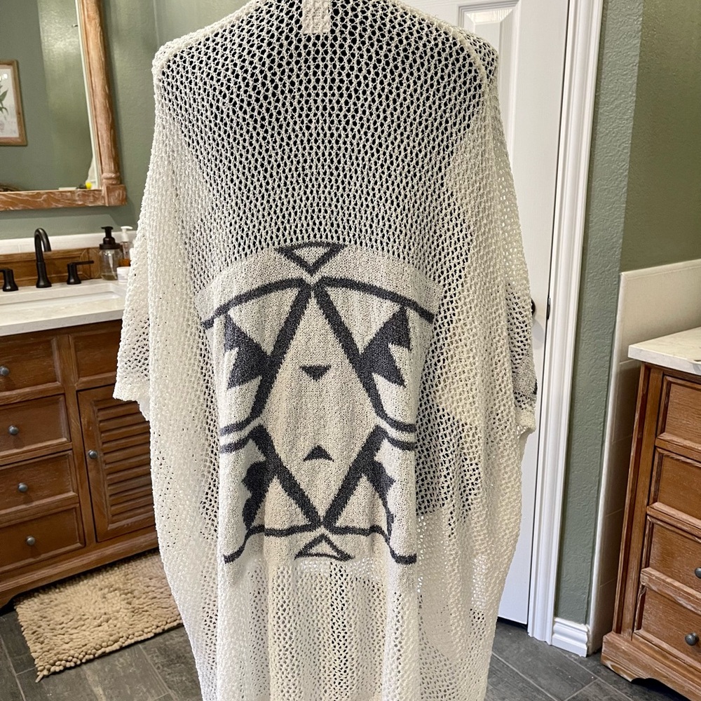 Open front long cardigan